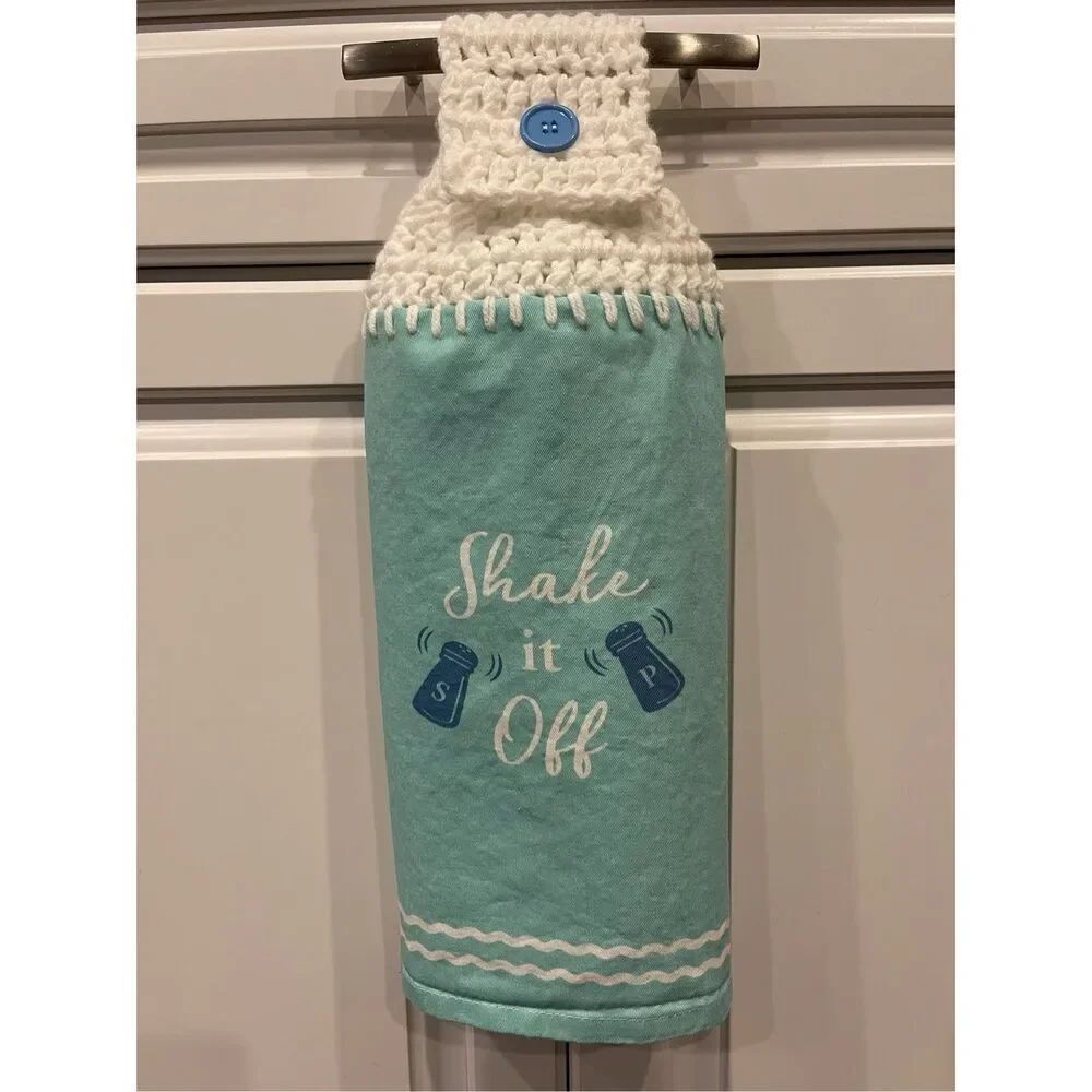 Crochet Top Kitchen Towel- Shake It Off (Salt And Pepper Shakers)